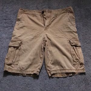 Khaki cargo shorts